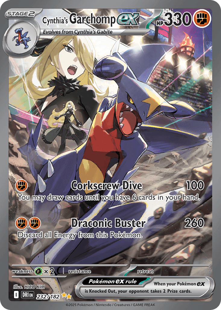 Cynthia's Garchomp EX (Light Played)