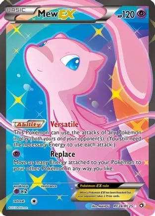 Mew ex Full Art (Damaged)